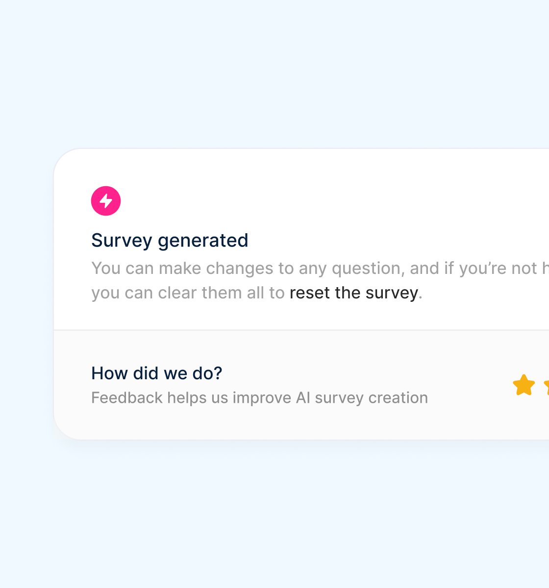 Stay in control of every survey question