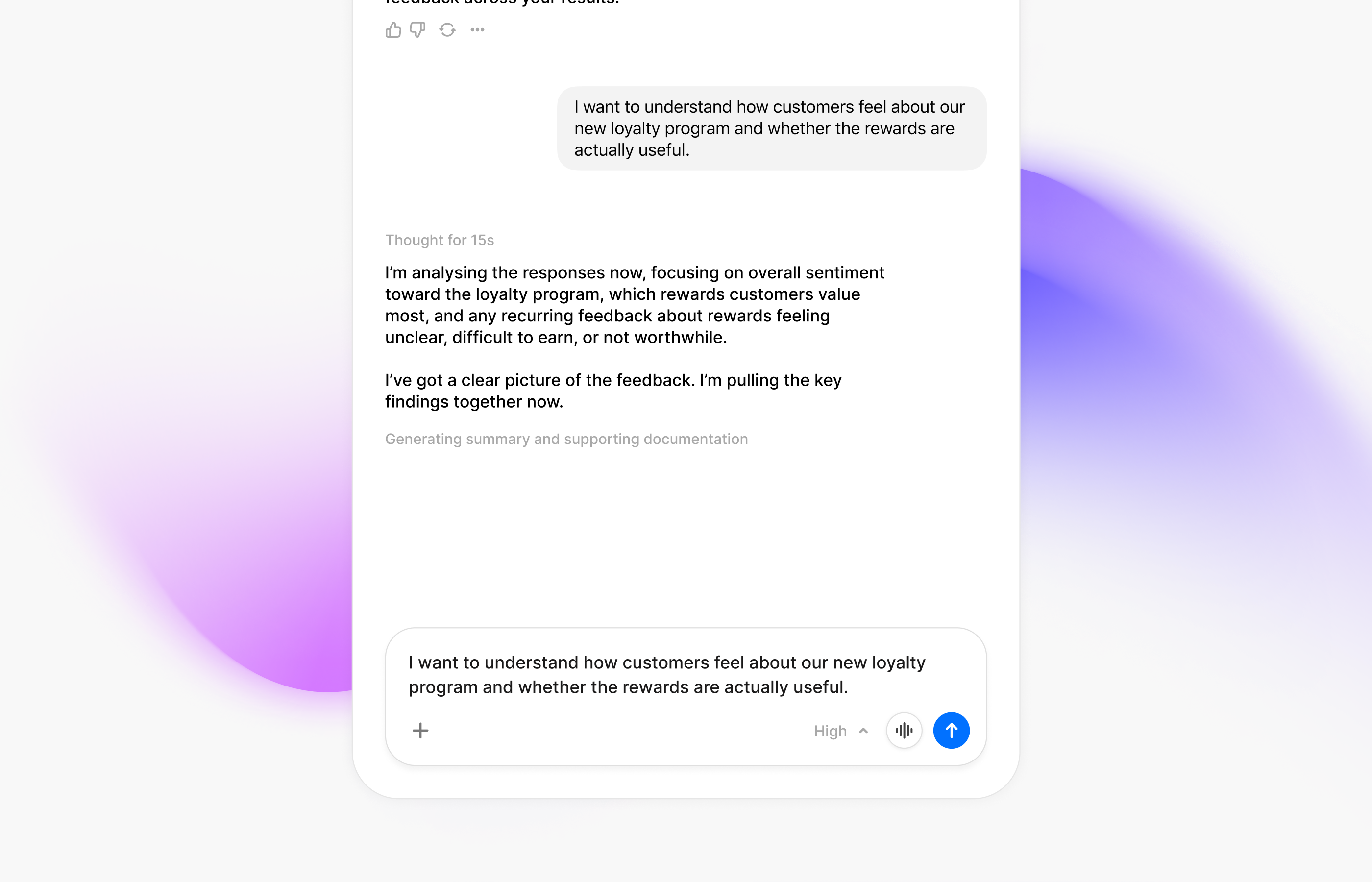 Create and analyse surveys from your AI chat