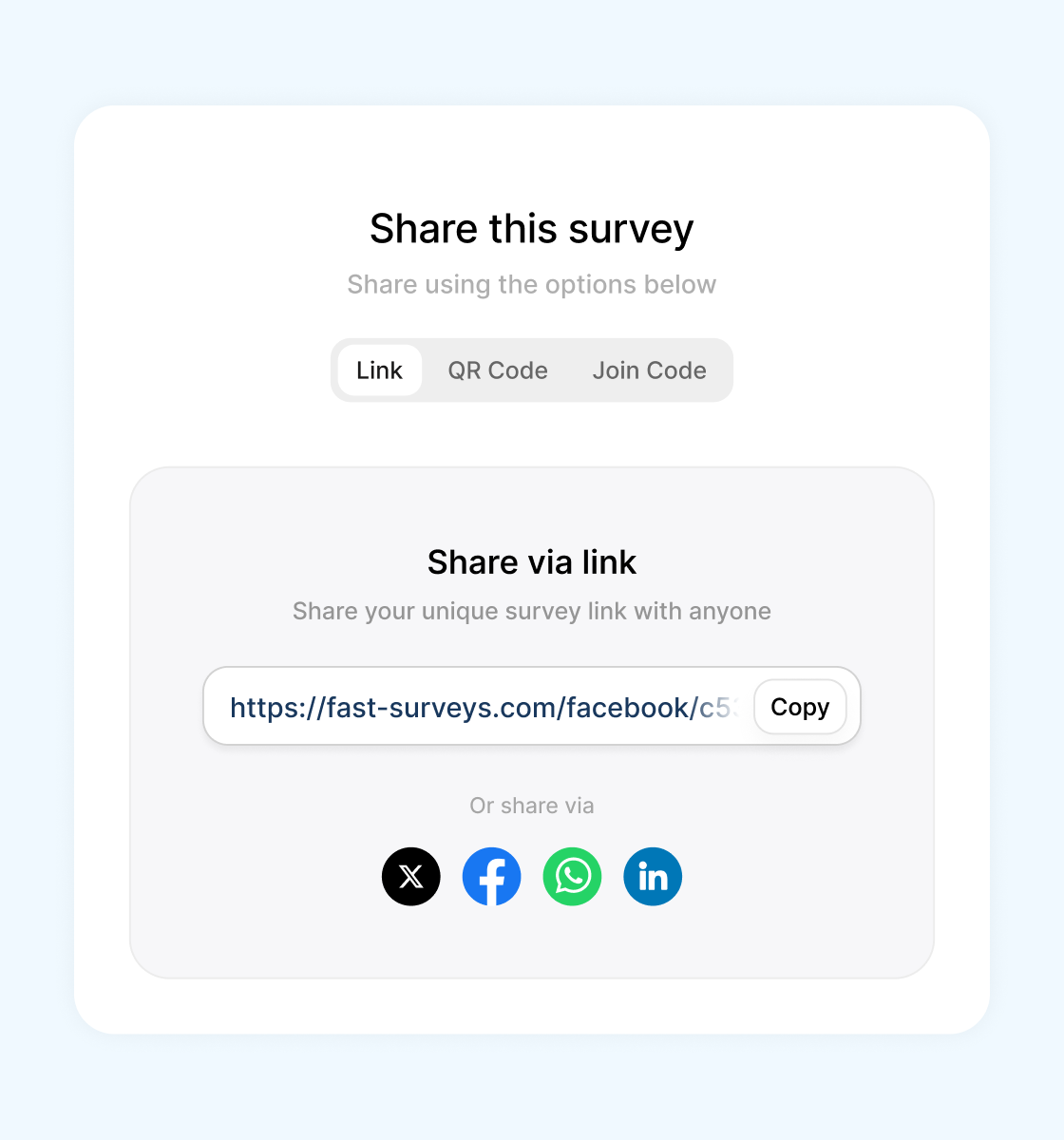 Share your survey wherever your audience is
