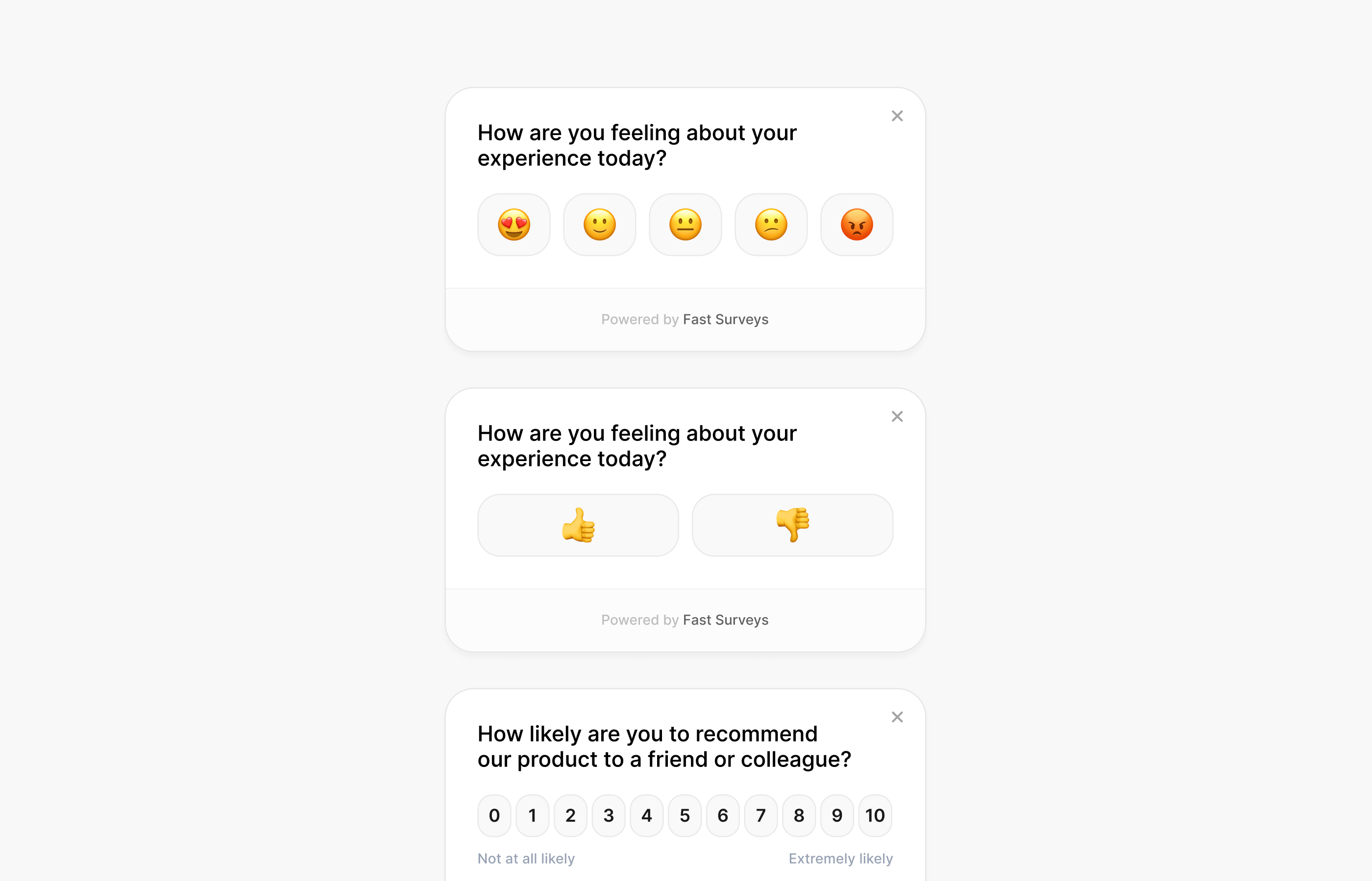 Embed website widgets. Get better feedback.