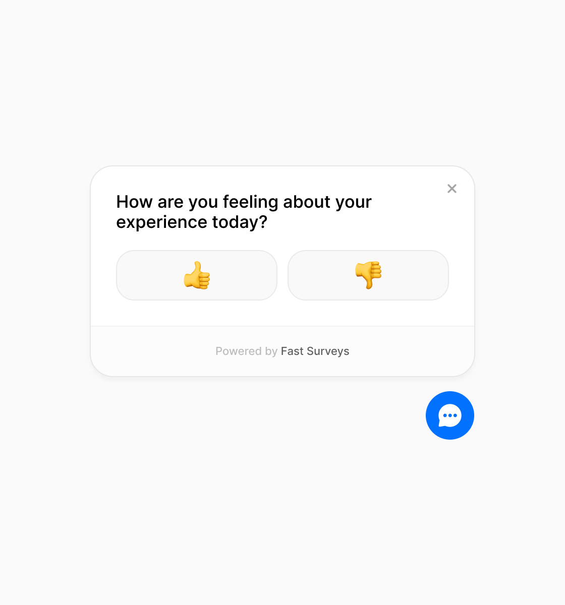 Choose the right feedback widget for the question